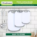 Freshware 3-Pack Cutting Boards with Juice Grooves