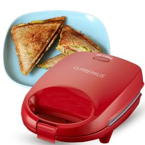 Ceramic Non-Stick Mini Sandwich Maker - Red