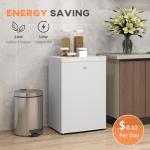 HOMCOM 3 Cu.Ft Mini Countertop Freezer, White
