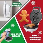 Gingerbread Man Mini Waffle Maker for Holiday Fun