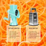 Rotary Cheese Grater with Non-Slip Suction Base