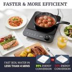 Elite Gourmet SlimStore Induction Cooktop with Touch Controls