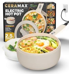 Ceramax PRO 2.5L Electric Hot Pot & Steamer