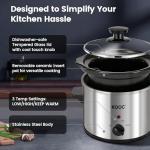KOOC 2 Quart Slow Cooker with Free Liners