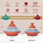 Kamsah 12" Moroccan Tagine Pot - Non-Stick