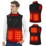 Men's Rechargeable Heated Fleece Vest with Battery