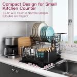 2-Tier Stainless Steel Dish Drying Rack with Drainboard