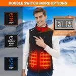 Men's Rechargeable Heated Fleece Vest with Battery