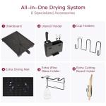 2-Tier Stainless Steel Dish Drying Rack with Drainboard