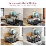 2-Tier Stainless Steel Dish Drying Rack with Drainboard