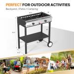 ROVSUN 2 Burner Propane Gas Stove with Auto-Ignition