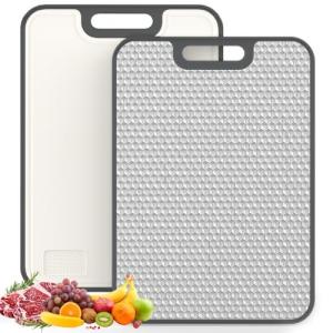 ANYZONE Large Double-Sided Stainless Steel Cutting Board