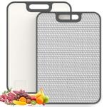 ANYZONE Large Double-Sided Stainless Steel Cutting Board