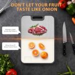 ANYZONE Large Double-Sided Stainless Steel Cutting Board