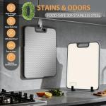 ANYZONE Large Double-Sided Stainless Steel Cutting Board