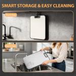 ANYZONE Large Double-Sided Stainless Steel Cutting Board