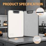 ANYZONE Large Double-Sided Stainless Steel Cutting Board