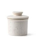 XELA Speckled White Ceramic Butter Crock