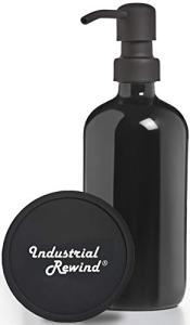 Black Glass Soap Dispenser with Metal Pump