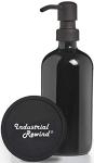 Black Glass Soap Dispenser with Metal Pump