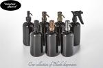 Black Glass Soap Dispenser with Metal Pump