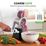 Nutrichef 3-in-1 Rotary Cheese Grater & Shredder