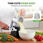 Nutrichef 3-in-1 Rotary Cheese Grater & Shredder