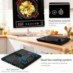 1800W Portable Double Induction Cooktop with Controls
