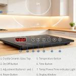 1800W Portable Double Induction Cooktop with Controls