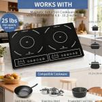 1800W Portable Double Induction Cooktop with Controls
