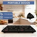 1800W Portable Double Induction Cooktop with Controls