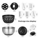 Large Stainless Steel Salad Spinner with Graters