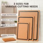 Kikcoin Set of 3 Wooden Cutting Boards
