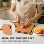 Kikcoin Set of 3 Wooden Cutting Boards