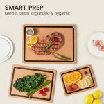 Kikcoin Set of 3 Wooden Cutting Boards