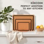 Kikcoin Set of 3 Wooden Cutting Boards