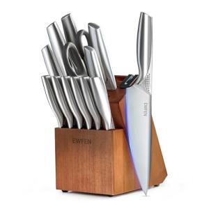 EWFEN 14-Piece Kitchen Knife Set with Block