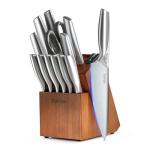EWFEN 14-Piece Kitchen Knife Set with Block