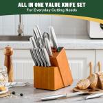 EWFEN 14-Piece Kitchen Knife Set with Block