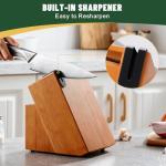 EWFEN 14-Piece Kitchen Knife Set with Block