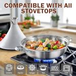 11-Inch Moroccan Clay Tagine Pot with Lid