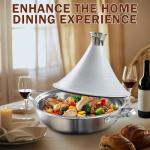 11-Inch Moroccan Clay Tagine Pot with Lid