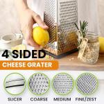 Spring Chef Large Parmesan Cheese Grater with Handle