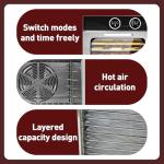 8-Tray Food Dehydrator with Adjustable Temperature