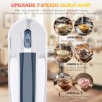 WADODO 7-Speed Electric Hand Mixer for Baking