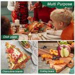 15" Wooden Christmas Tree Charcuterie Board with Handle