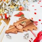 15" Wooden Christmas Tree Charcuterie Board with Handle