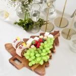 15" Wooden Christmas Tree Charcuterie Board with Handle