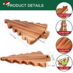 15" Wooden Christmas Tree Charcuterie Board with Handle