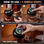 SIZIPAO Electric Whiskey Smoker Kit with Wood Chips